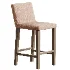 Morgan Armless Fabric Bar Counter Stool - Thumbnail 4