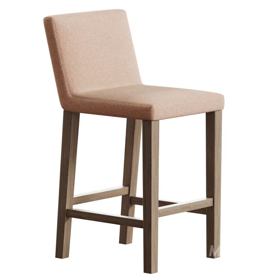 Morgan Armless Fabric Bar Counter Stool - Image 4
