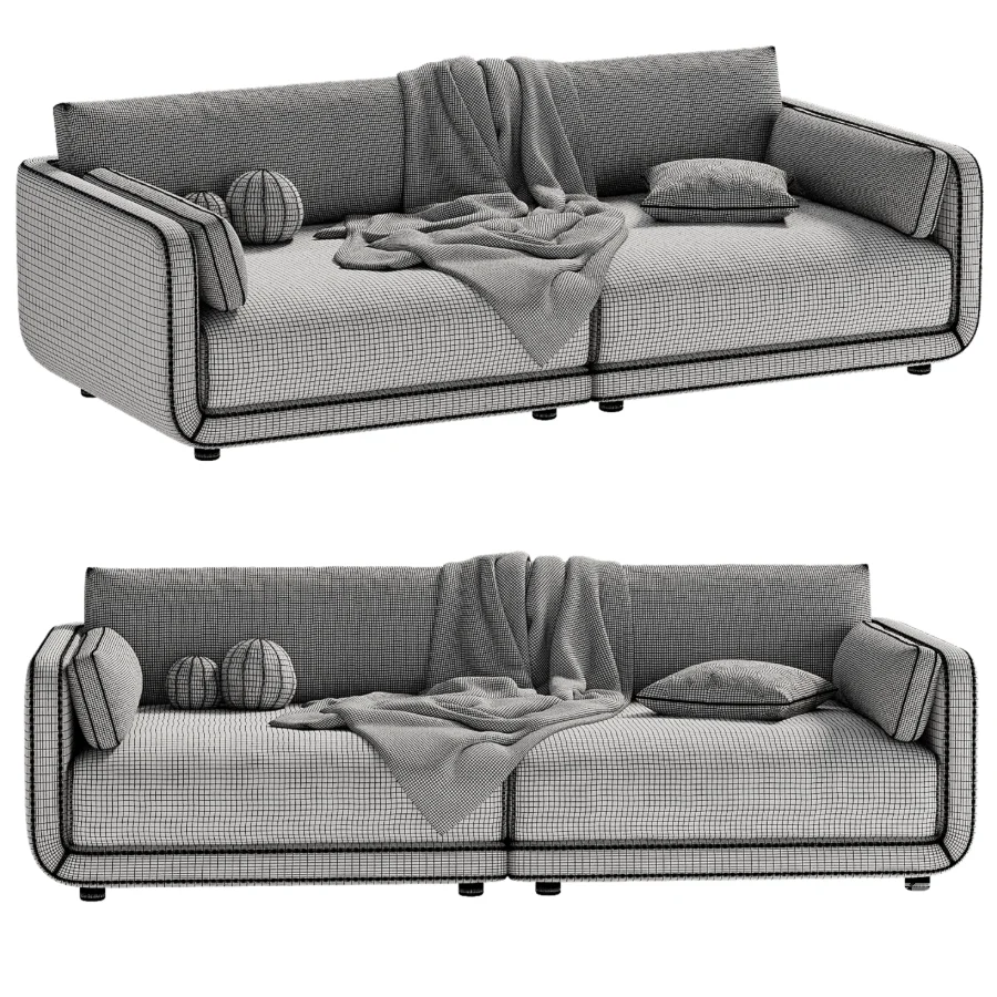 Naples Upholstered Sofa - Image 3