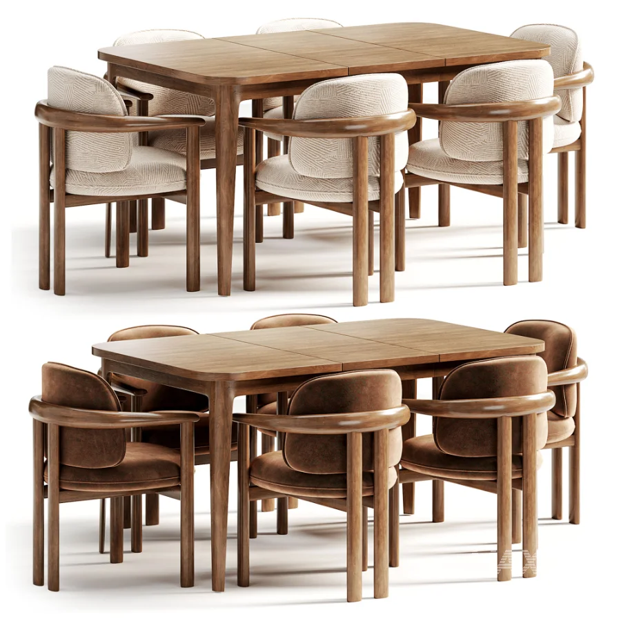 Dining set Teti Chair Extending Dining Table - Image 3
