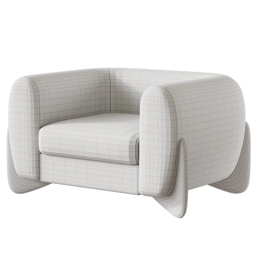 Tina Modern Boucle Upholstered Accent Armchair - Image 5