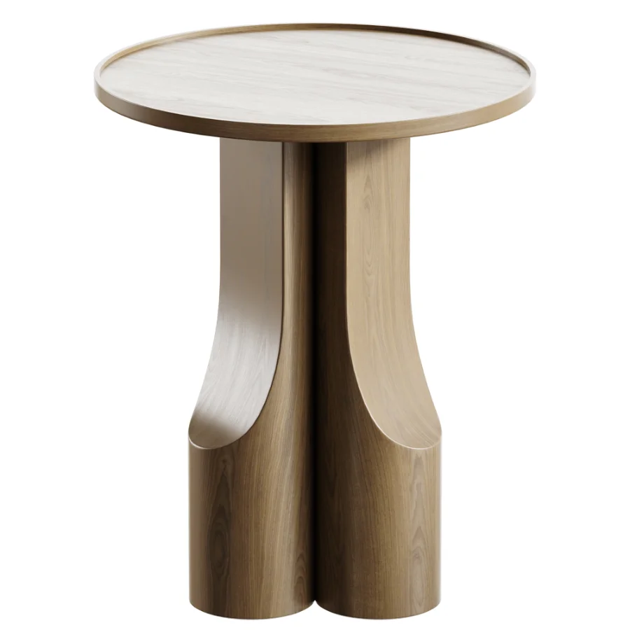 Stigido Round walnut Side table BY AMPM - Image 2