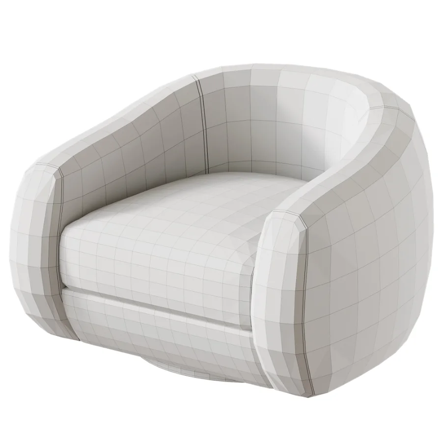 Laszlo Camel Brown Boucle Swivel Chair - Image 7