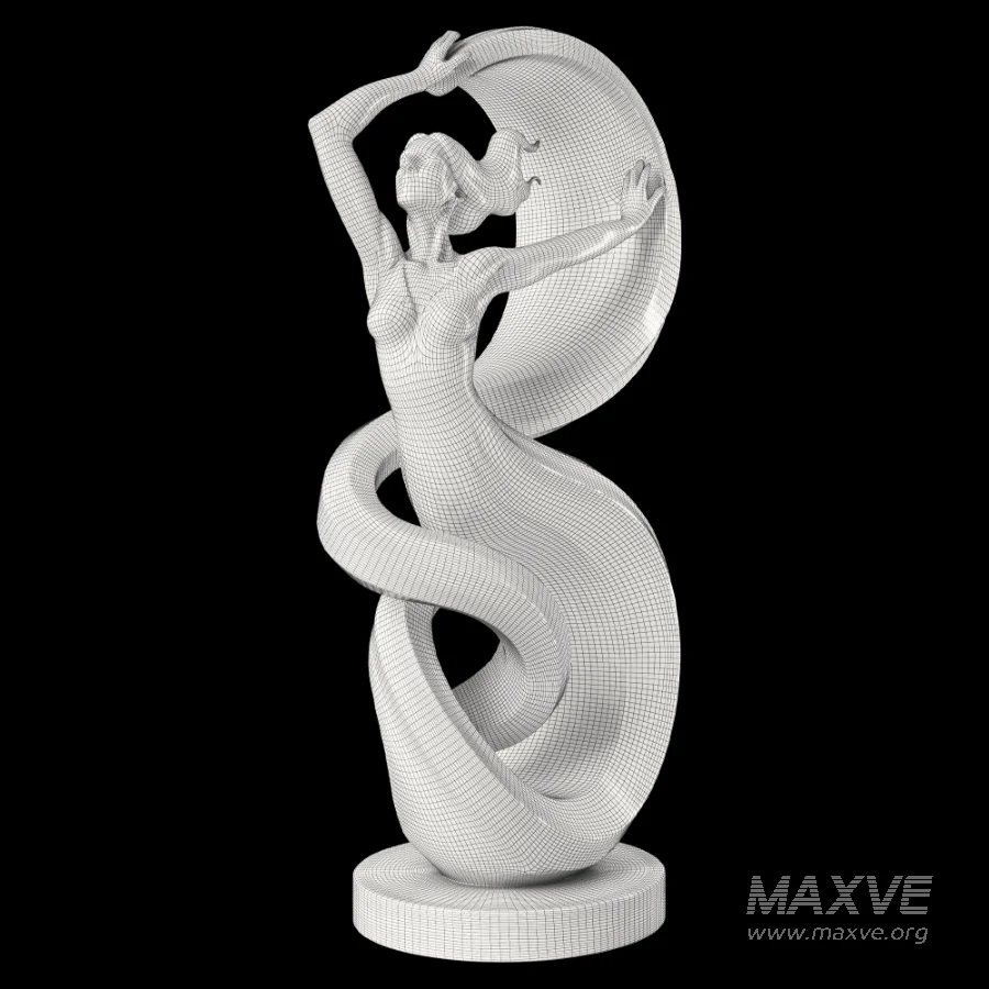 Elegant Dancing Woman Sculpture - Image 5