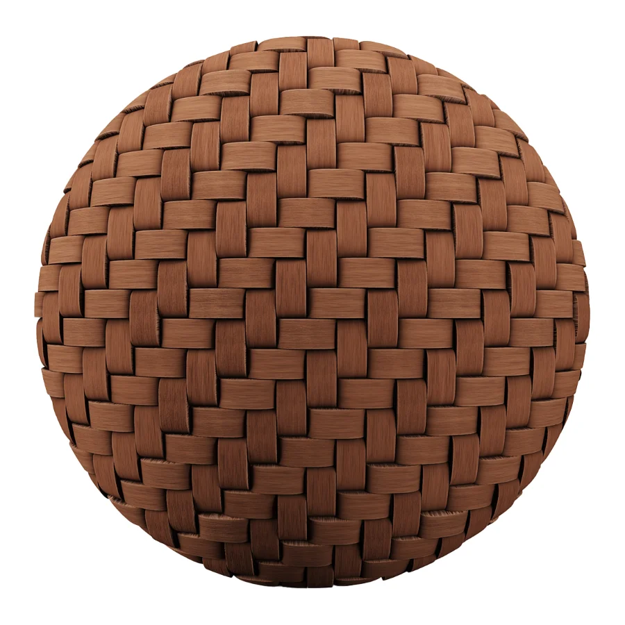 FB19 PBR Woven bamboo herringbone 4K - Image 5