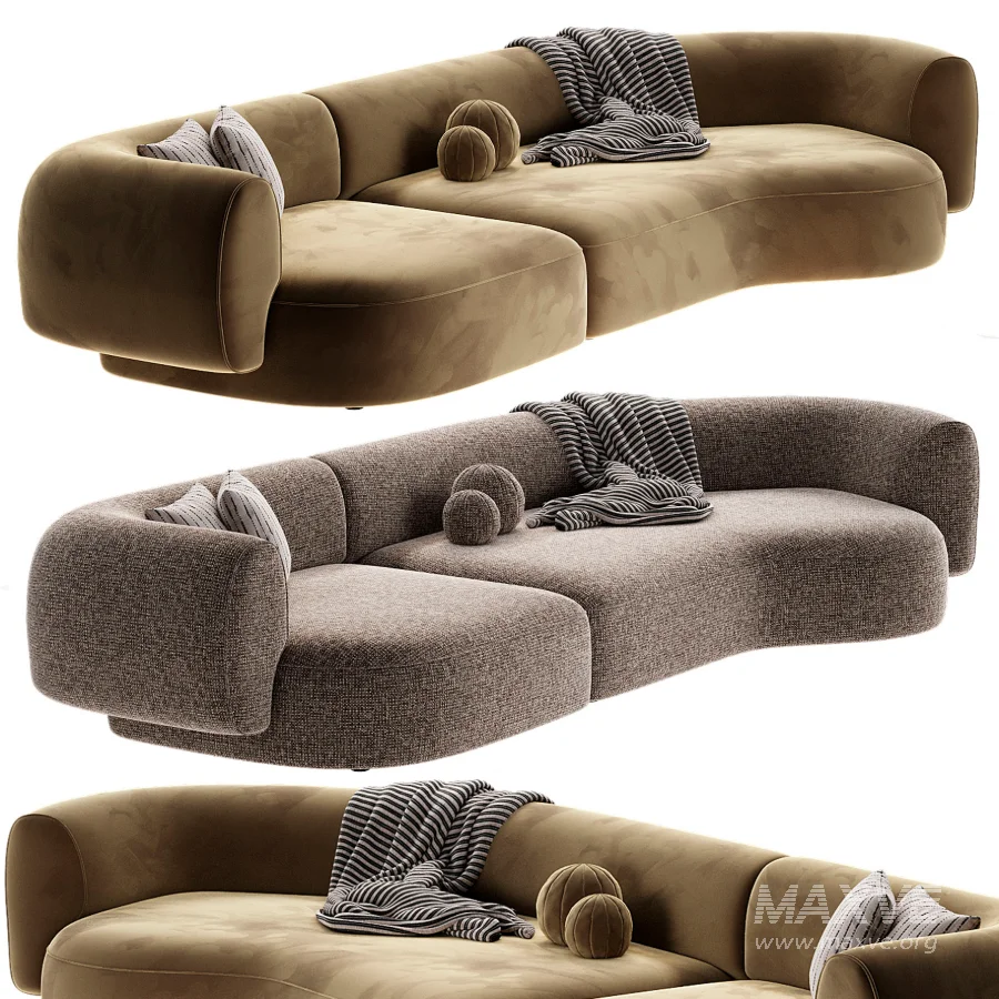 Contemporary Modern Hug Modular Sofa in Famiglia Fabric by Collector Studio - Image 4