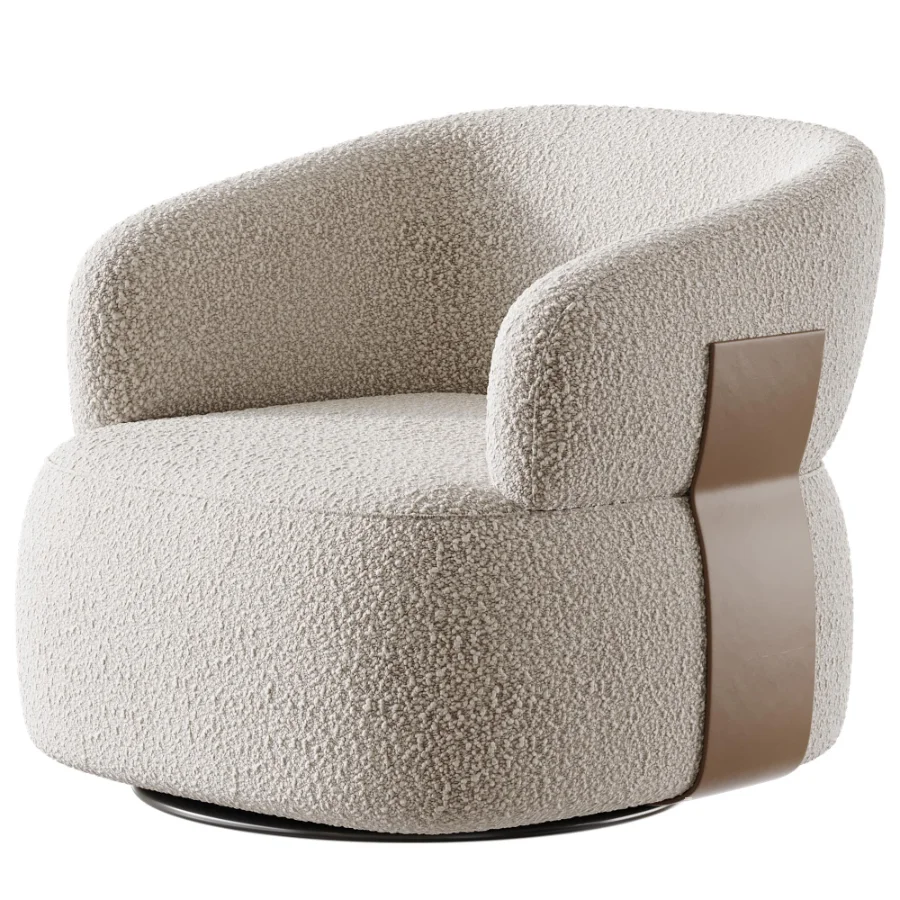 Hillip 360 Rotation Modern Barrel Chair - Image 3