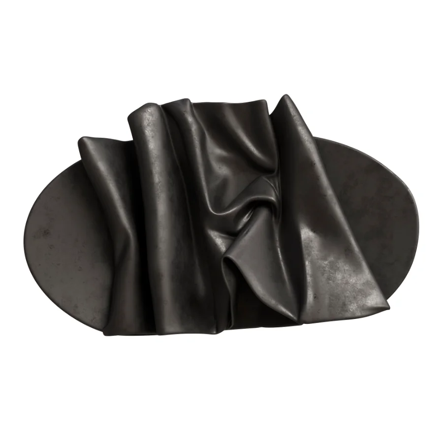 Wall Art Sculpture Modern Folded Brass Metal 25 - Image 2
