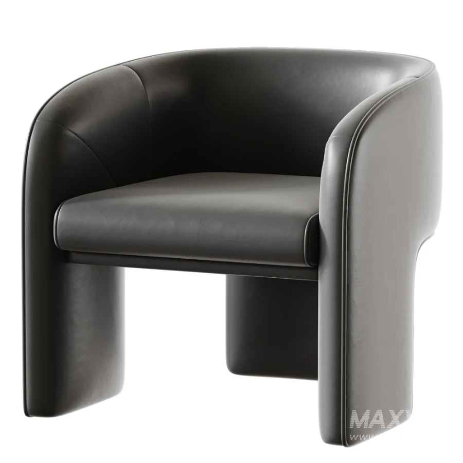 Modern Simple Style Solid Color Barrel Chair - Image 4