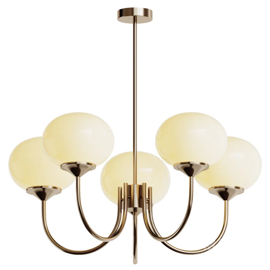Brass Modern Chandelier - Image 1