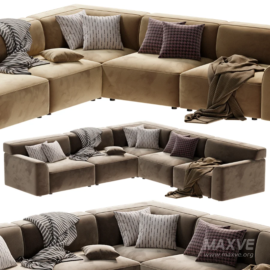 Morell 5 Piece Upholstered Reversible L Sectional - Image 1