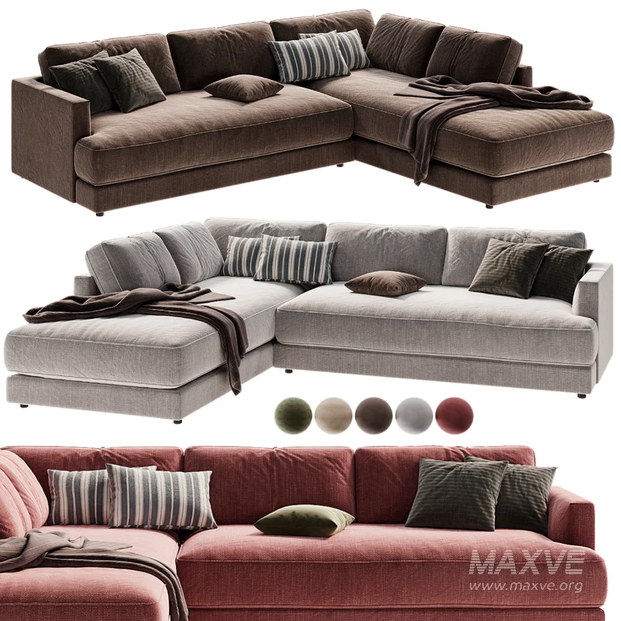 Haven 2 Piece Bumper Chaise Sectional - Image 6