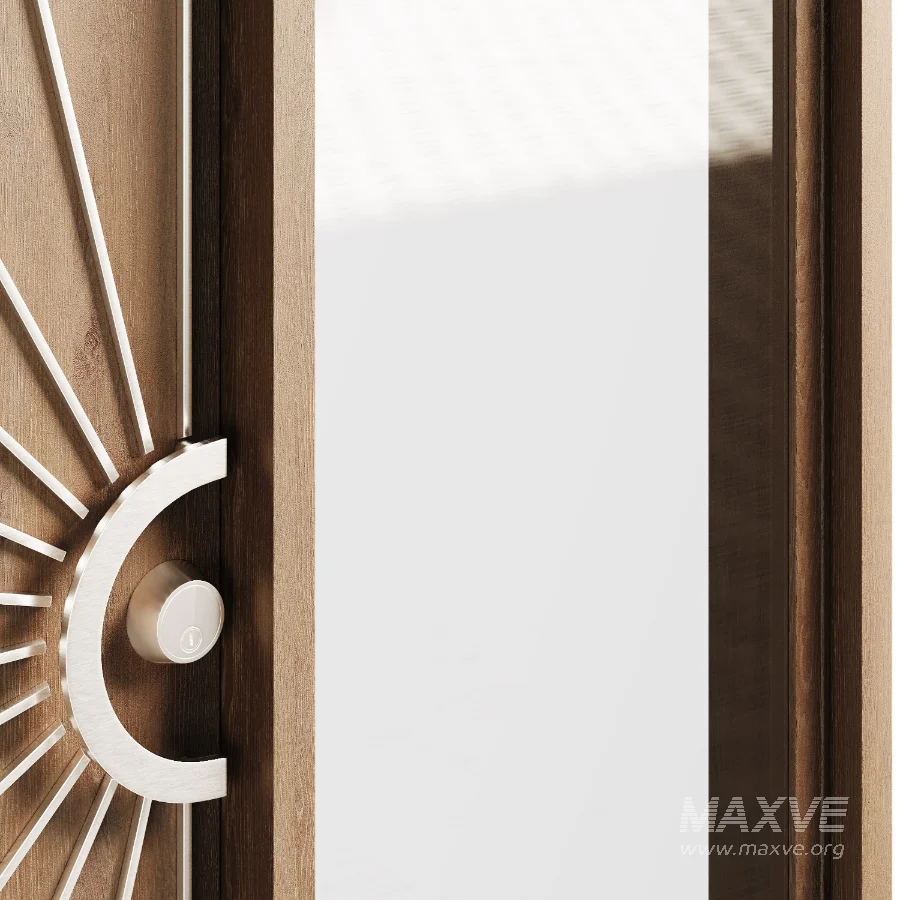 Modernist entry walnut doors collection - Image 8