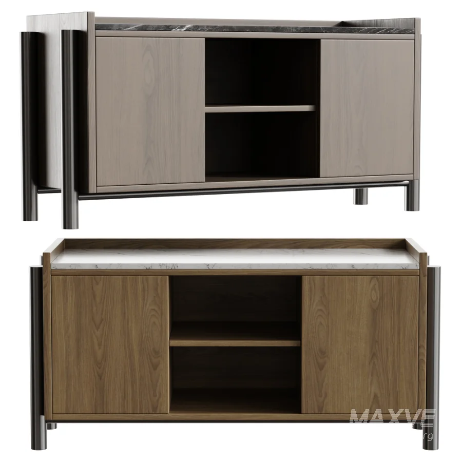 Steekla Credenza with Marble - Image 1