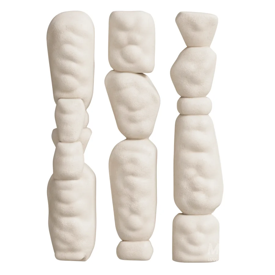 Minimalist Plaster Stacked Sculptures - Image 1