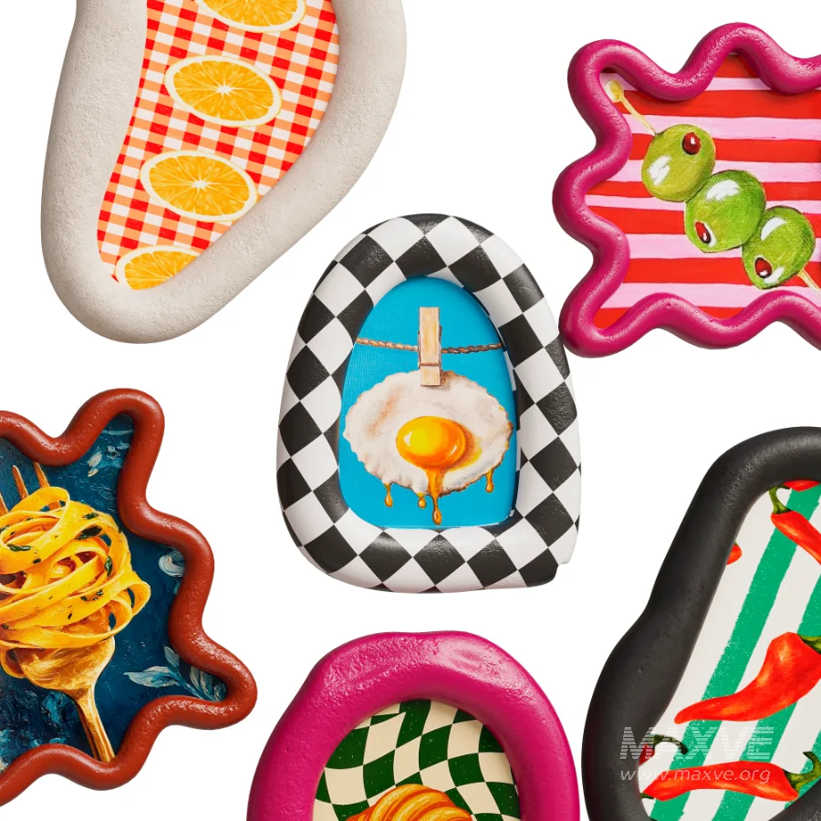 Funky Food Wall Art Frames Set - Image 3