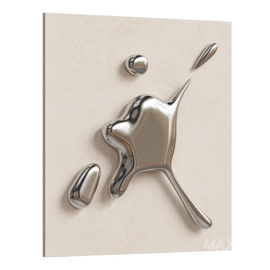 Wall Decor Liquid Chrome Splash - Image 5