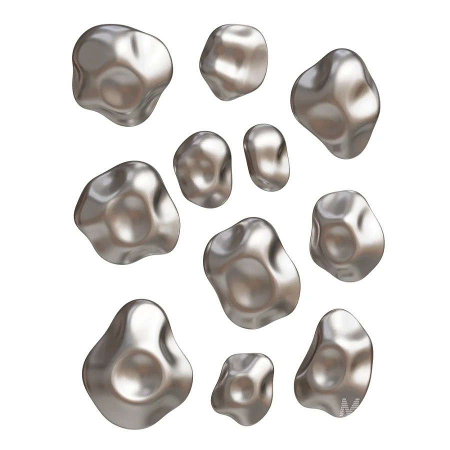 Wall Decor Abstract Gold Blob - Image 1