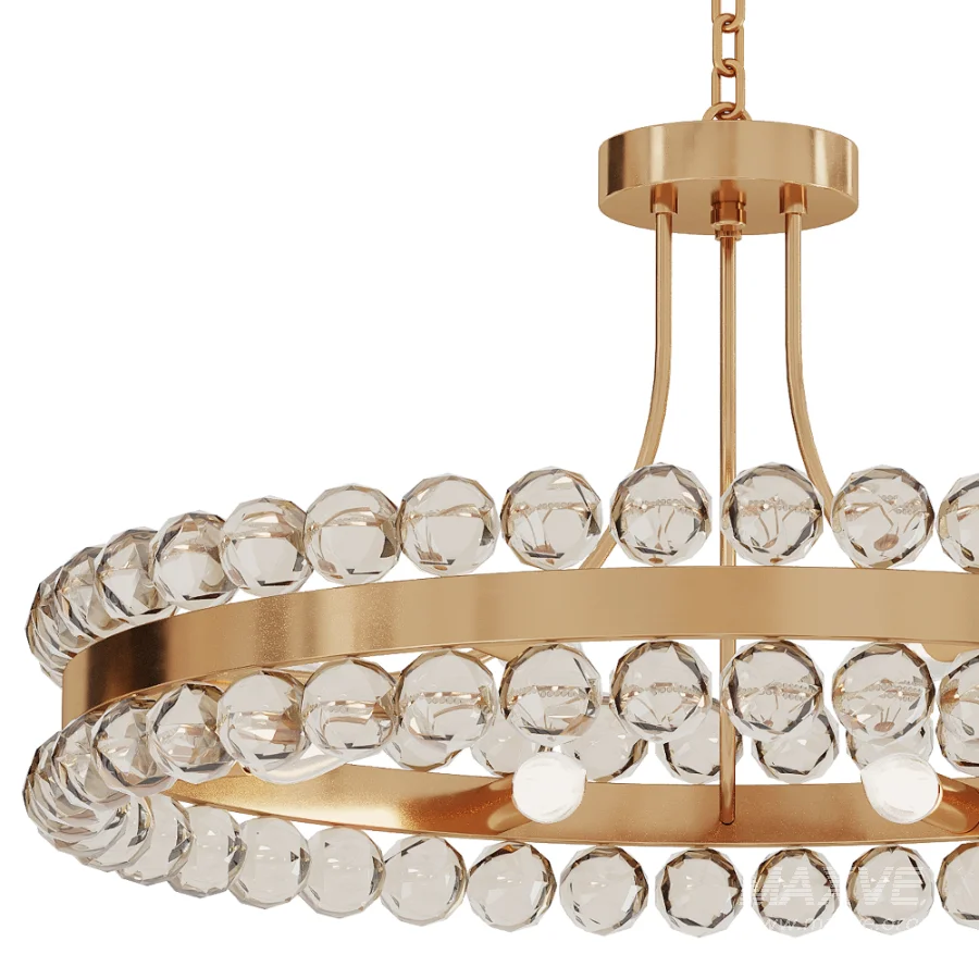 Gold Crystal Metal Chandelier - Image 4