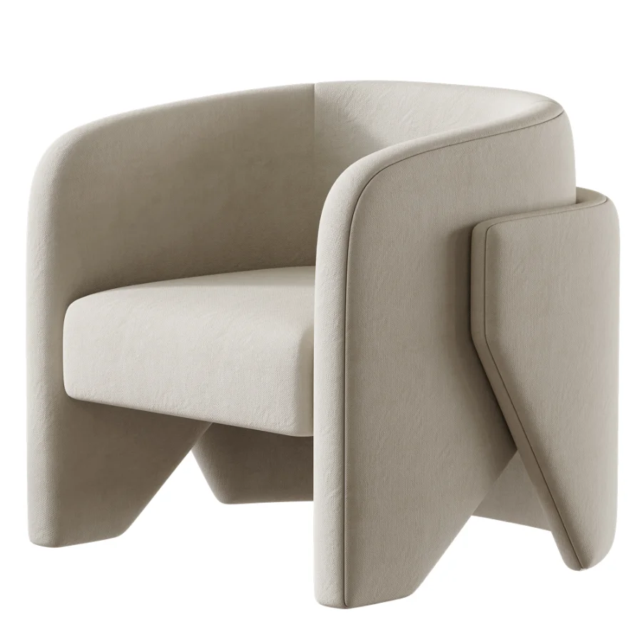 Contemporary Minimalist Armchair - Image 2