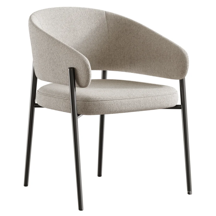 Linda chair And Mayeerty 46 Modern Wooden Round Dining Table - Image 2