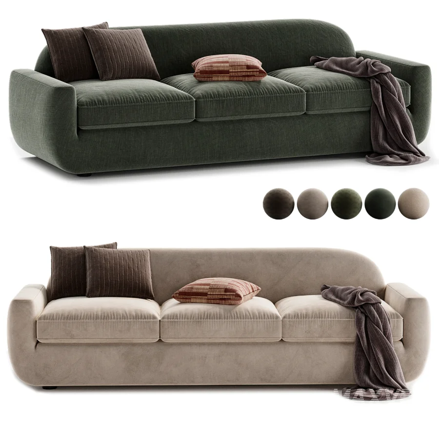 Aldine Ivory Boucle Sofa - Image 5