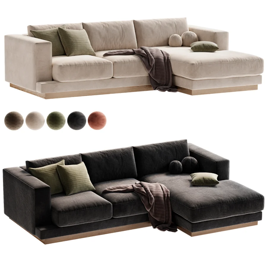 Tidal 2 Piece Sectional Sofa with Chaise Lounge - Image 1