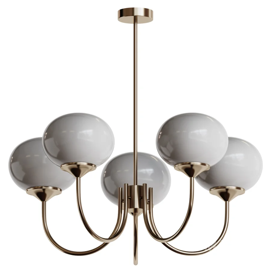 Brass Modern Chandelier - Image 2