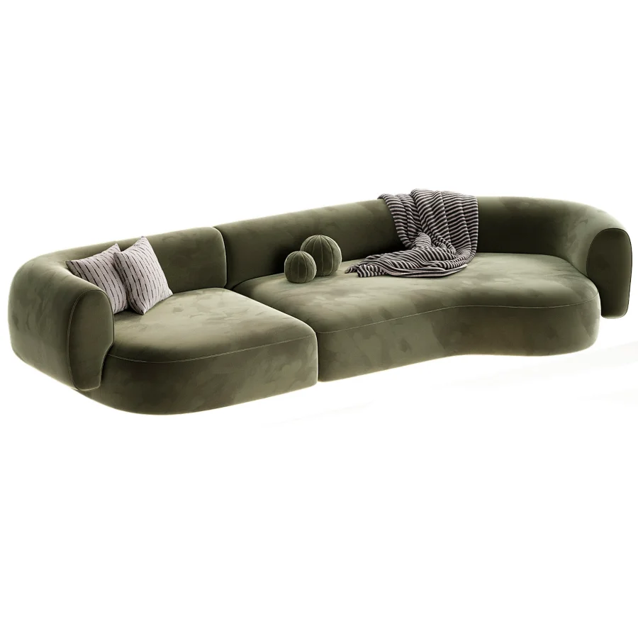 Contemporary Modern Hug Modular Sofa in Famiglia Fabric by Collector Studio - Image 1