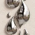 Modern Circular Wall Sculpture with Water Droplet Design DZJ-693 - Thumbnail 3