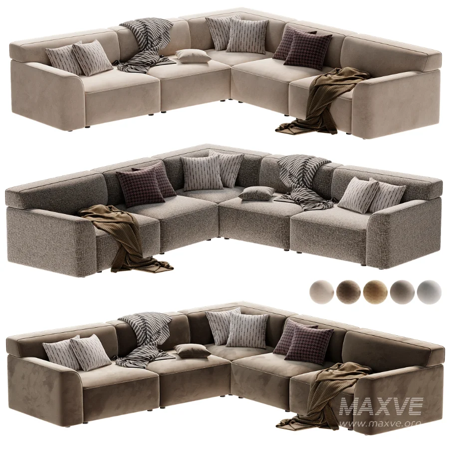 Morell 5 Piece Upholstered Reversible L Sectional - Image 7