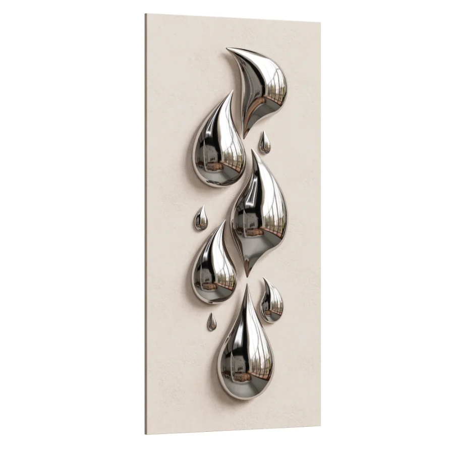 Modern Circular Wall Sculpture with Water Droplet Design DZJ-693 - Image 1