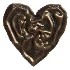 Wall Decor Crumpled Liquid Metal Heart - Thumbnail 2