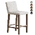 Morgan Armless Fabric Bar Counter Stool - Thumbnail 1