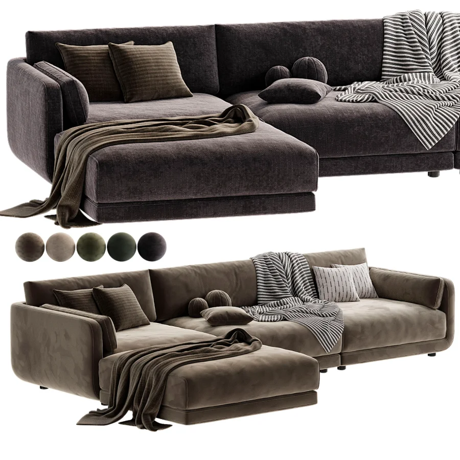 Naples Modular Upholstered Chaise L Sectional - Image 6