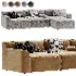 Morell 4 Piece Upholstered Modular Sofa - Thumbnail 6