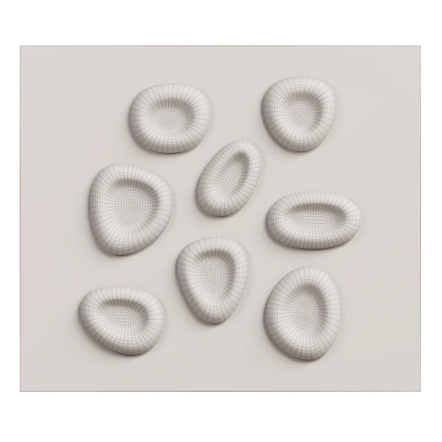 Modern Blue Ceramic Wall Decor and Sculptures - Image 4