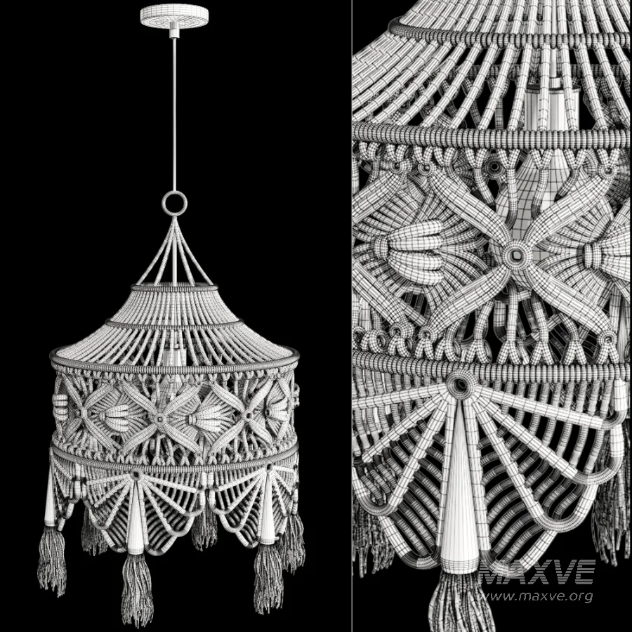 Macrame Pendant Lamp - Image 6