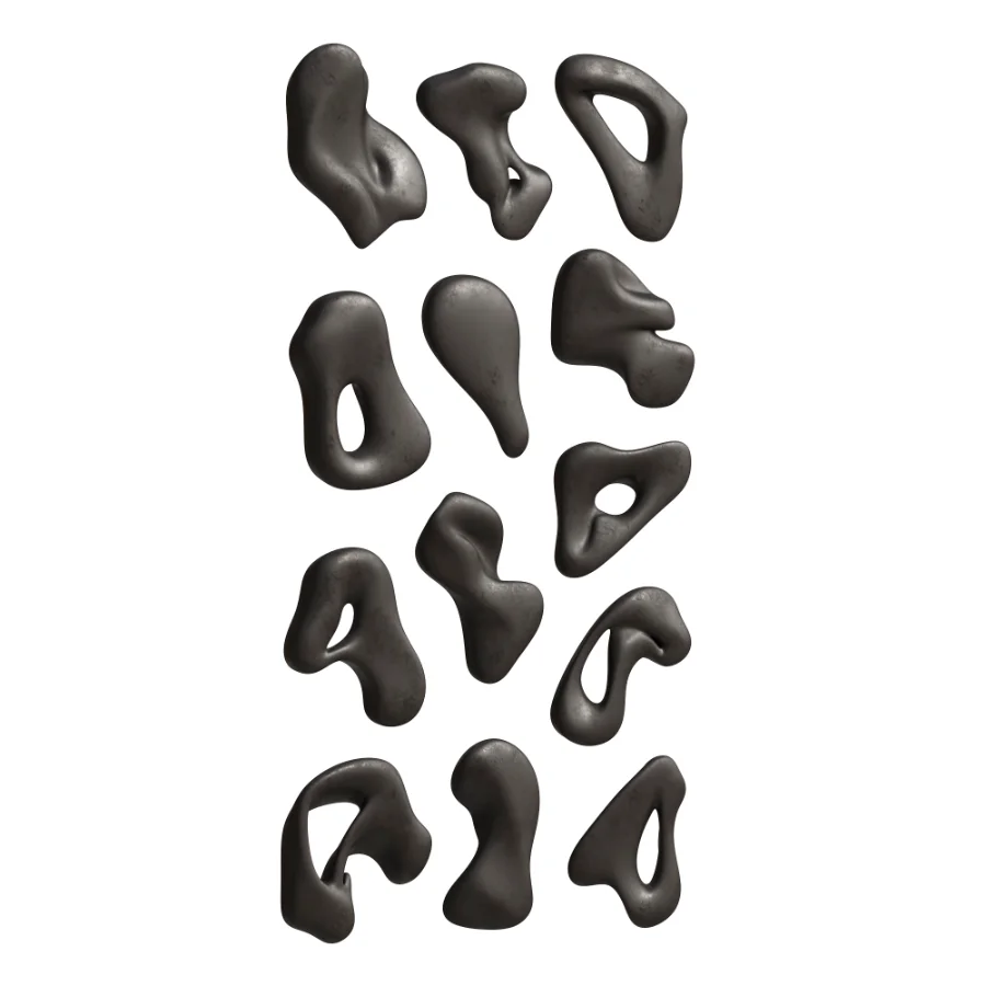 Abstract chrome wall decor 01 - Image 3