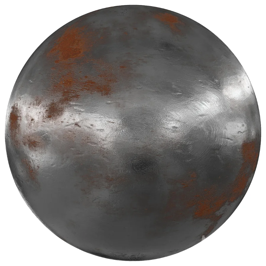 FB28 Worn Steel | PBR | 4 Mats | 4K - Image 1