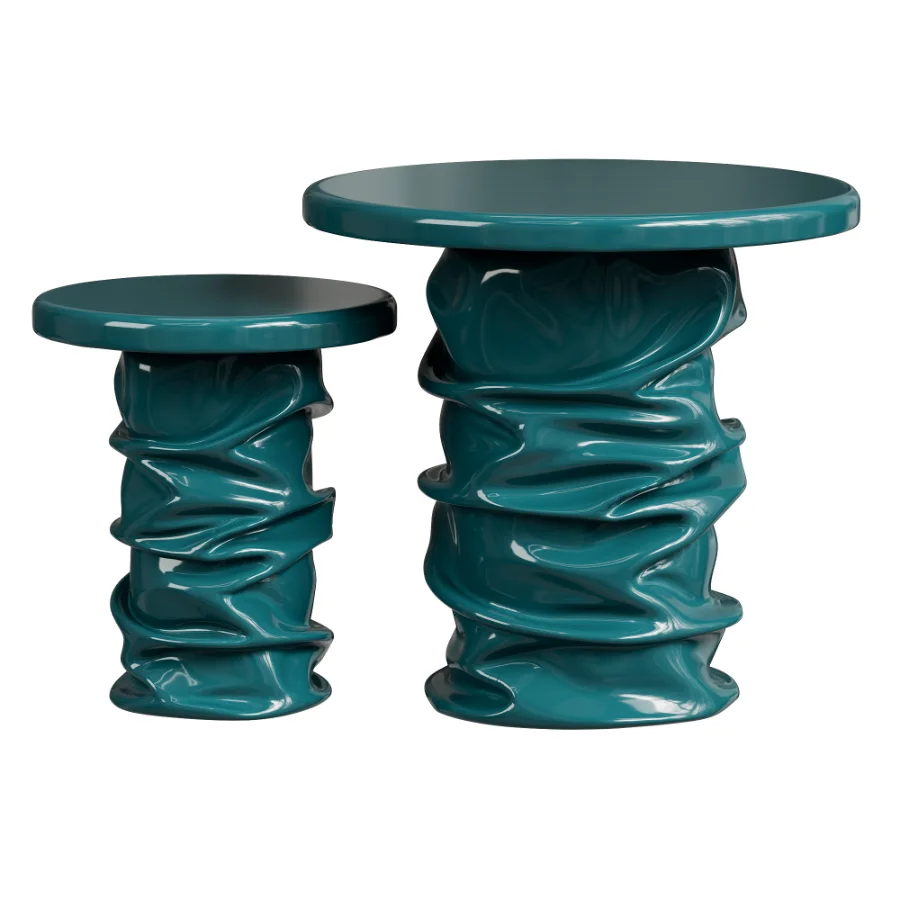 Gemini Set of 2 Purple Side Tables - Image 2