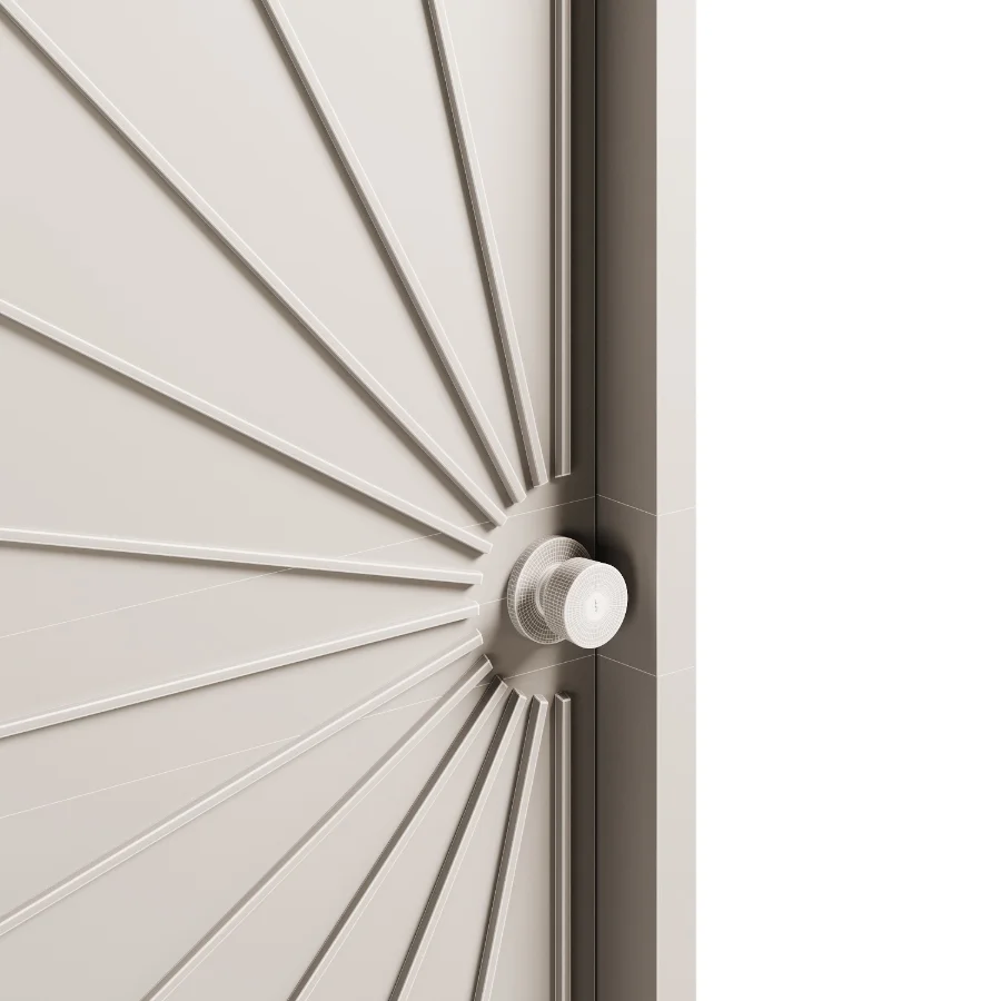 Modernist entry walnut doors collection - Image 11