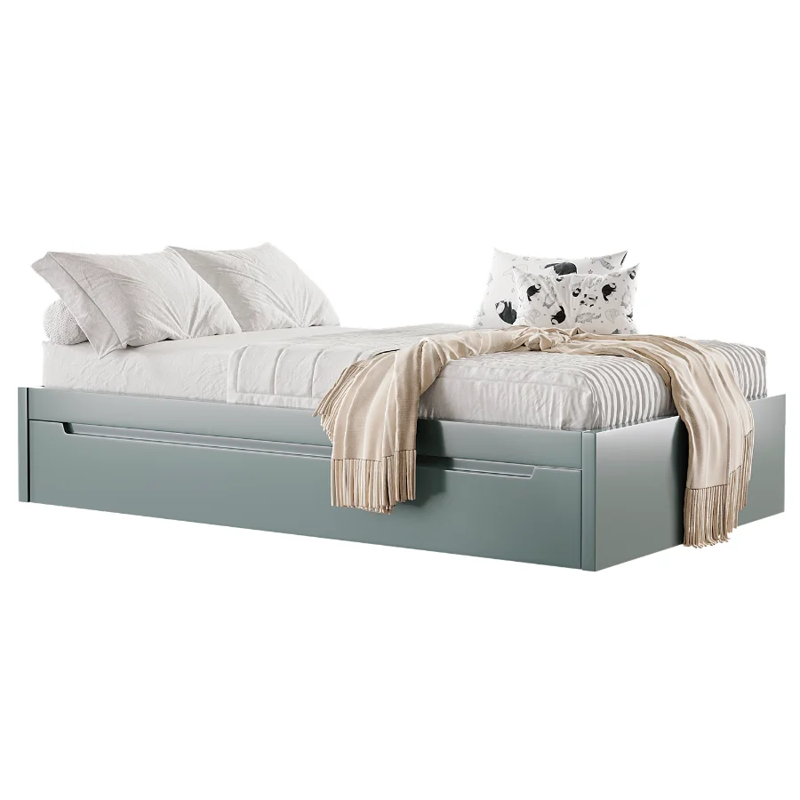 BARI White Trundle Bed - Image 2