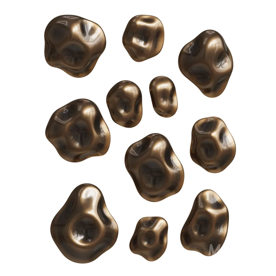Wall Decor Abstract Gold Blob - Image 5