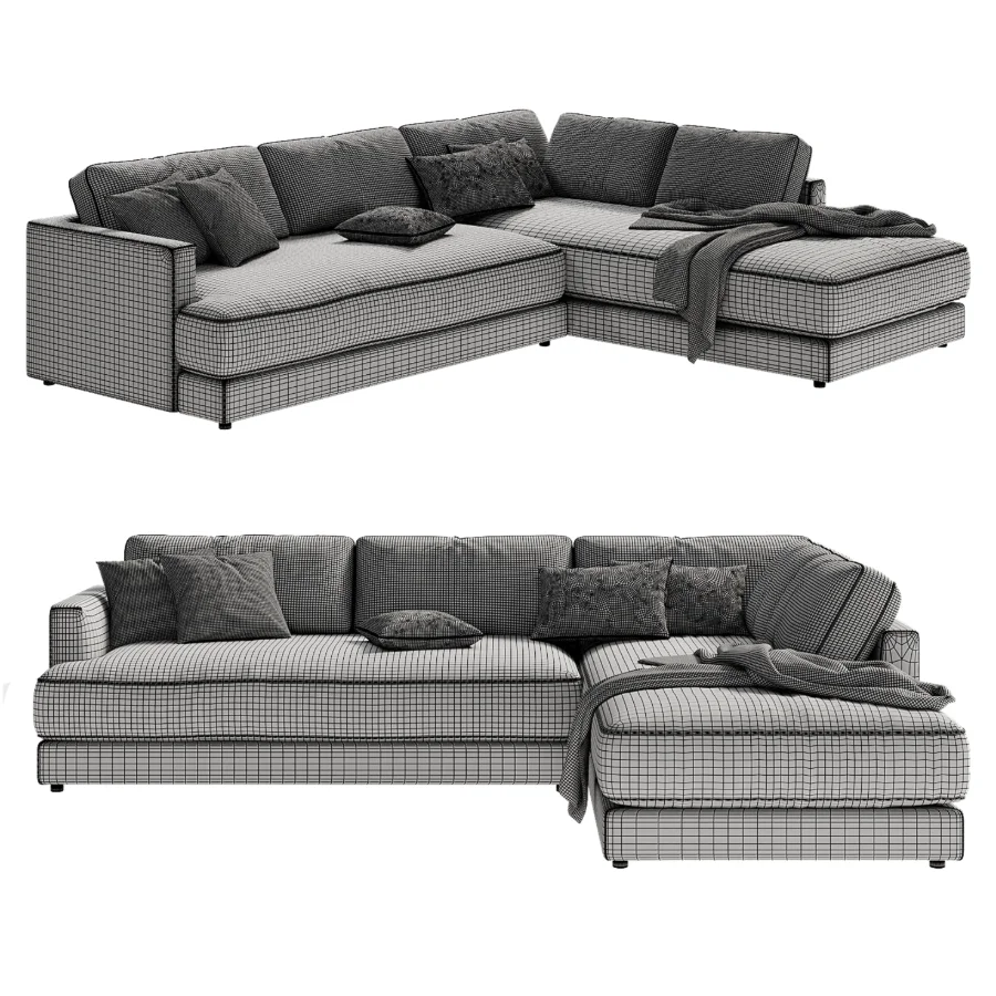 Haven 2 Piece Bumper Chaise Sectional - Image 4
