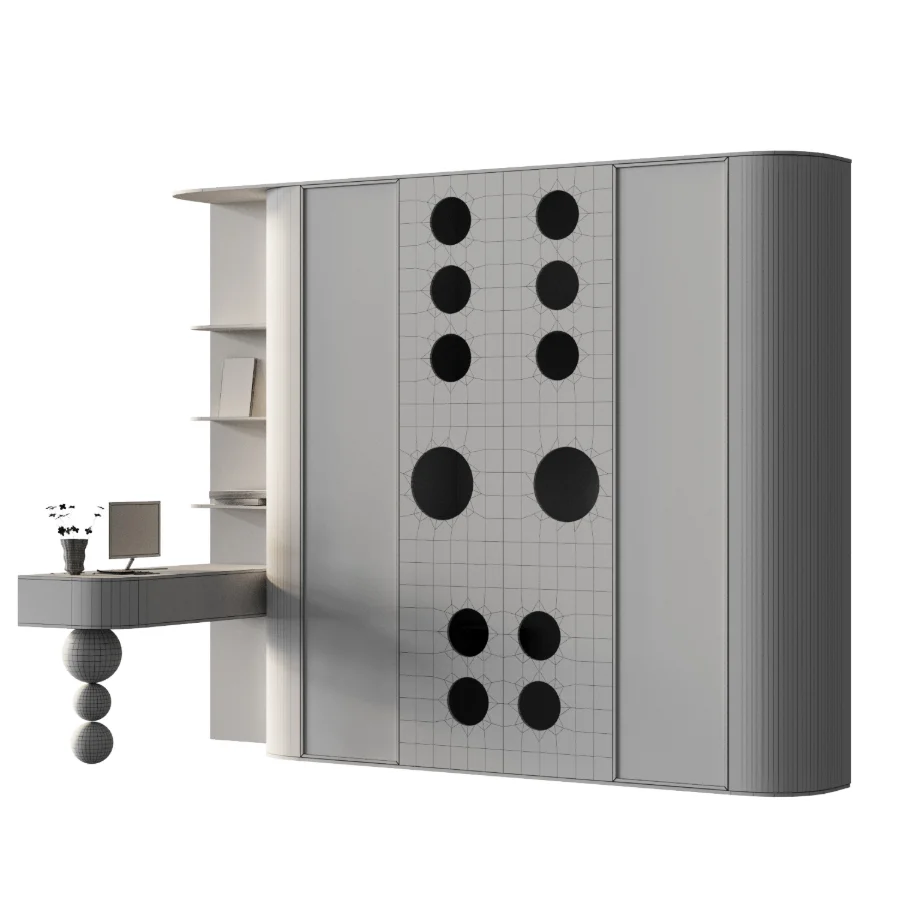 Wardrobe with Workspace 1 - Image 3
