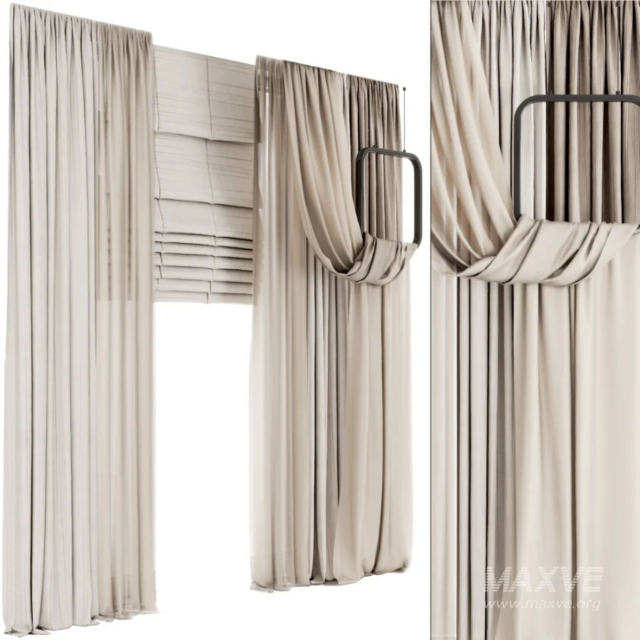 Silk and Cotton Curtain Set 123 - Image 1