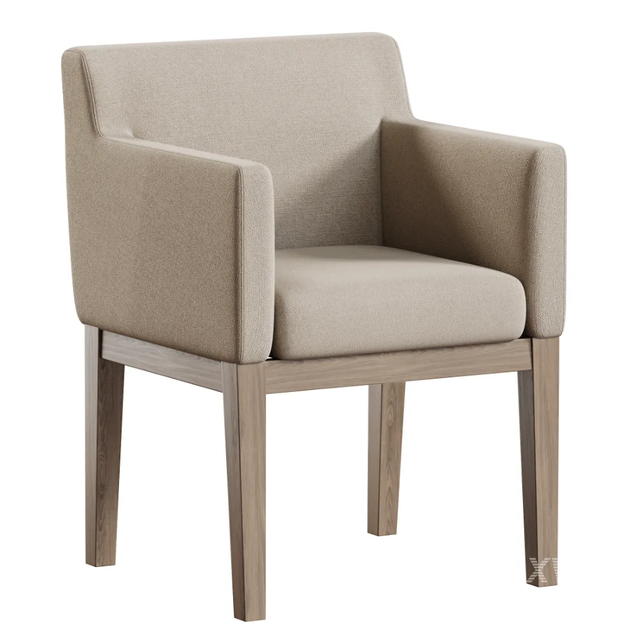 Morgan Track Arm Fabric Dining Armchair - Image 3