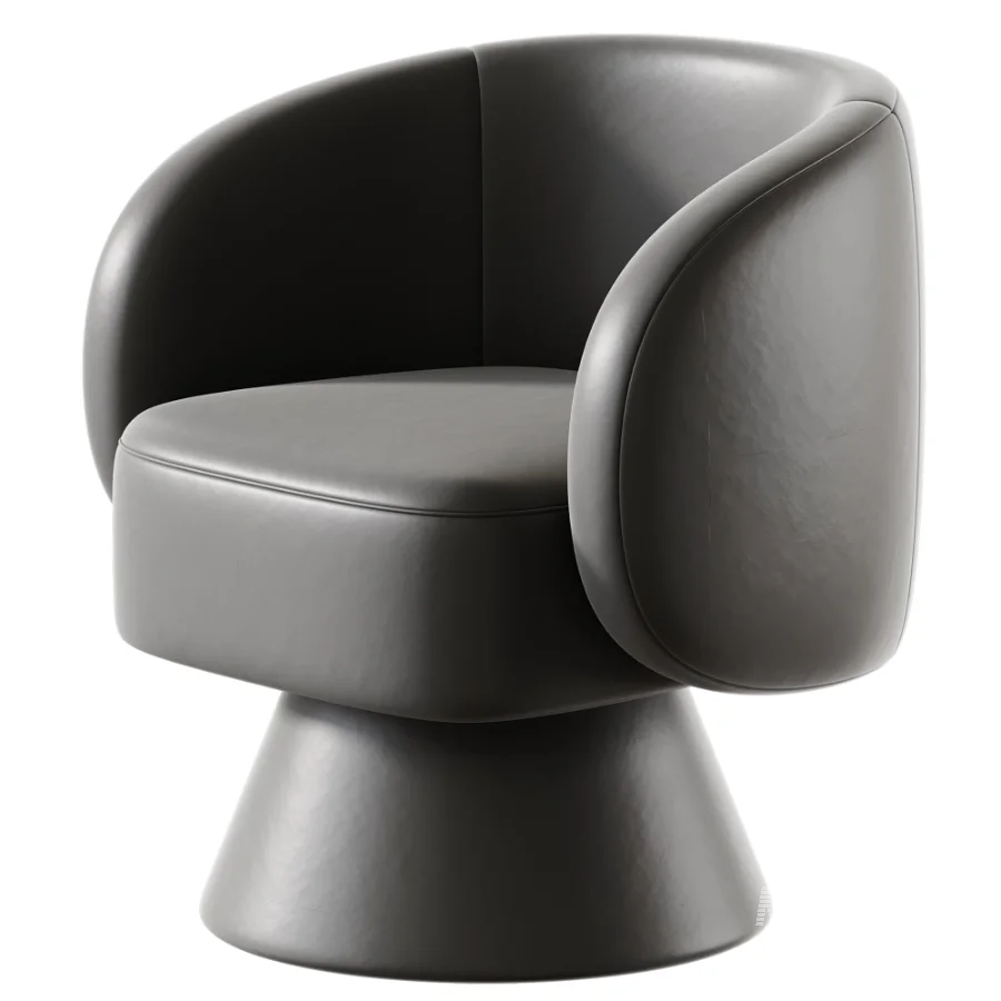 Modern Upholstered Swivel Barrel Chair - Image 4
