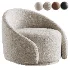 Aunna Upholstered Swivel Barrel Chair - Thumbnail 1
